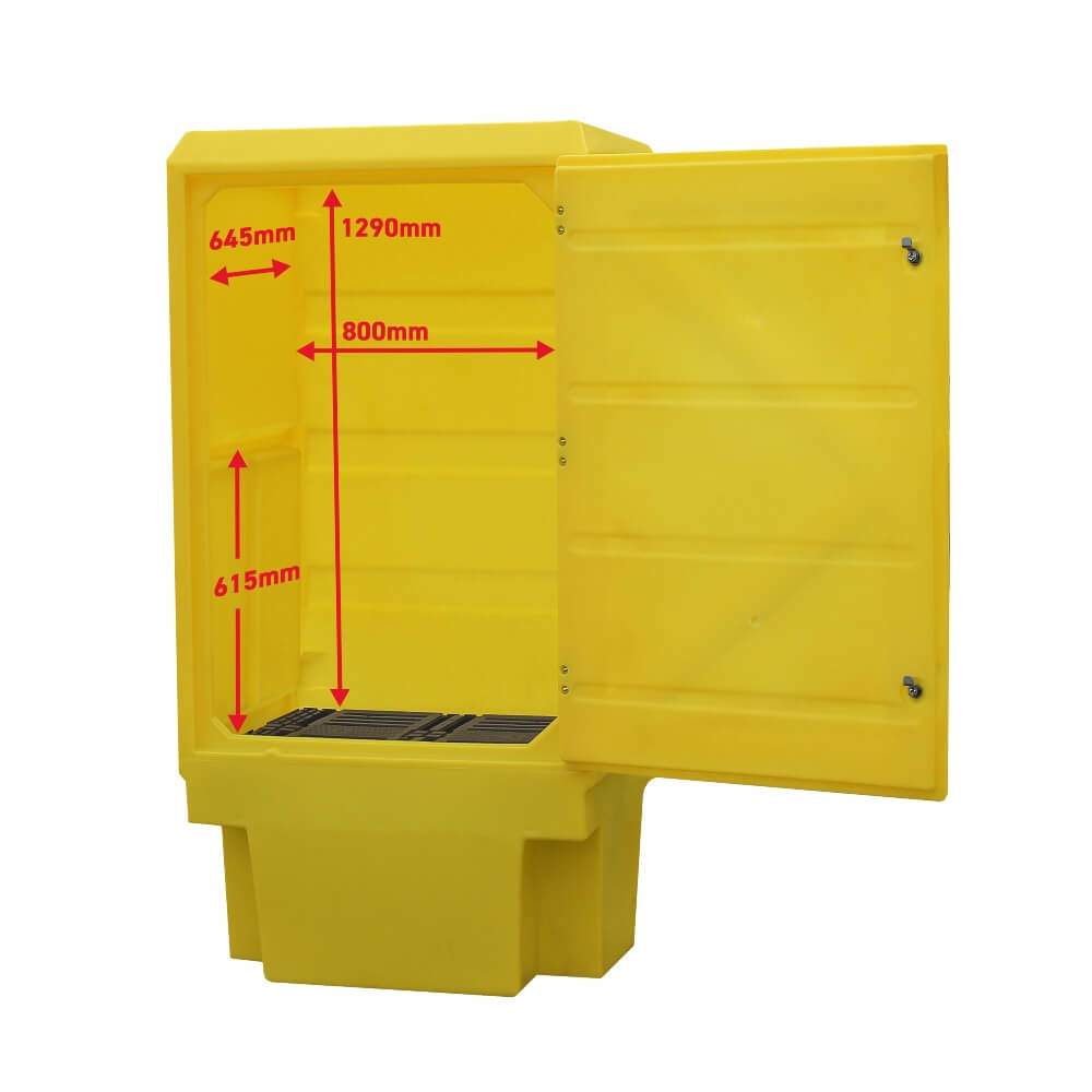Polyethylene Drum Storage Cabinet 225 Litre Sump Capacity