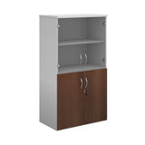 Duo Combination Unit with Glass Upper Doors 3 Shelves
