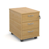 Mobile 3 Drawer Pedestal with Silver Handles