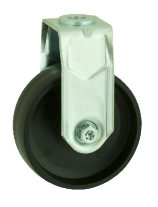 Polypropylene Bolt Hole Fixed Castor 125mm 80kg Load