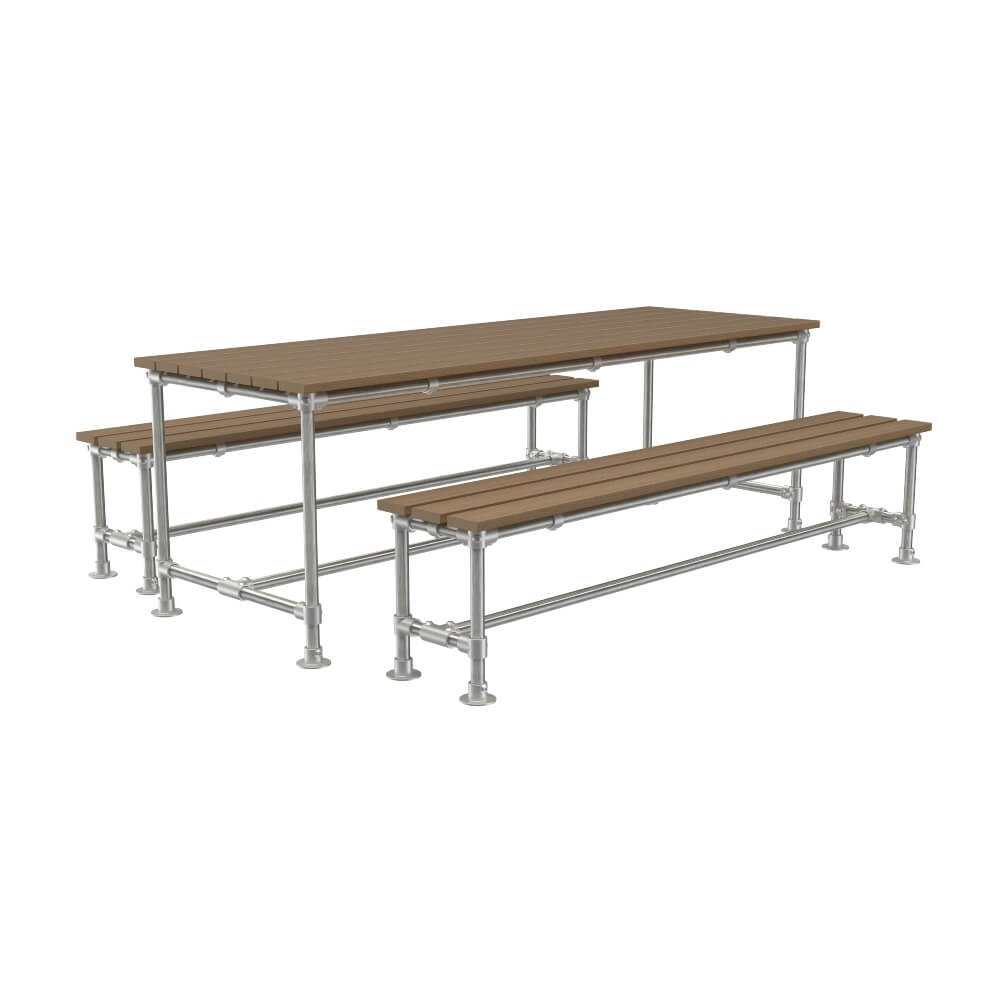 SCAFFOLD Outdoor Dining Bench Set