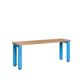 Single Sided Bench 1200mm with Wooden Slats