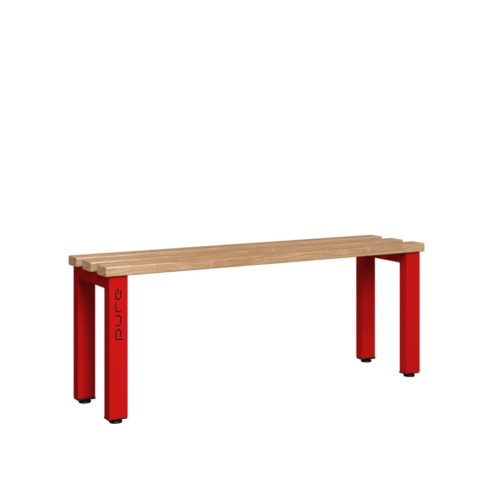 Single Sided Bench 1200mm with Wooden Slats