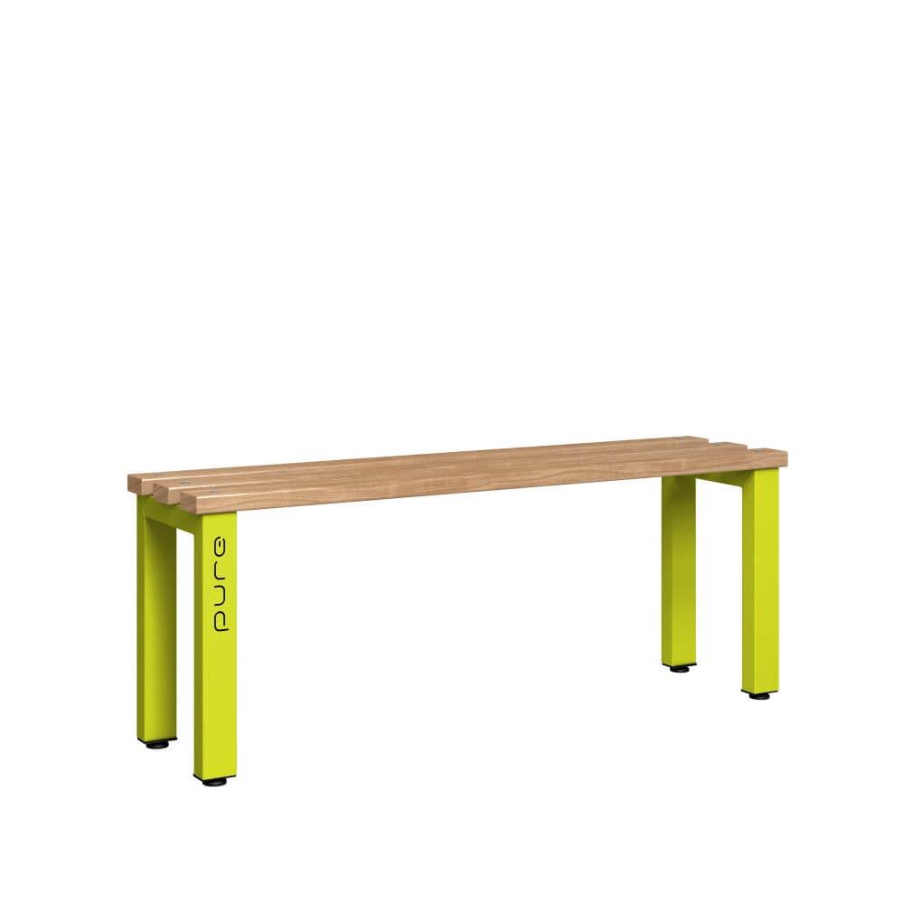 Single Sided Bench 1200mm with Wooden Slats