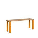 Single Sided Bench 1200mm with Wooden Slats