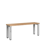 Single Sided Bench 1200mm with Wooden Slats