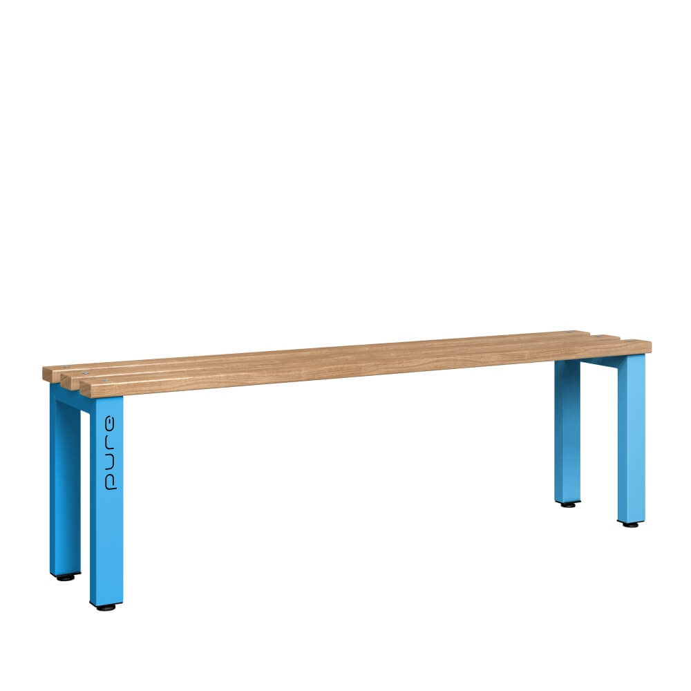 Single Sided Bench 1500mm with Wooden Slats