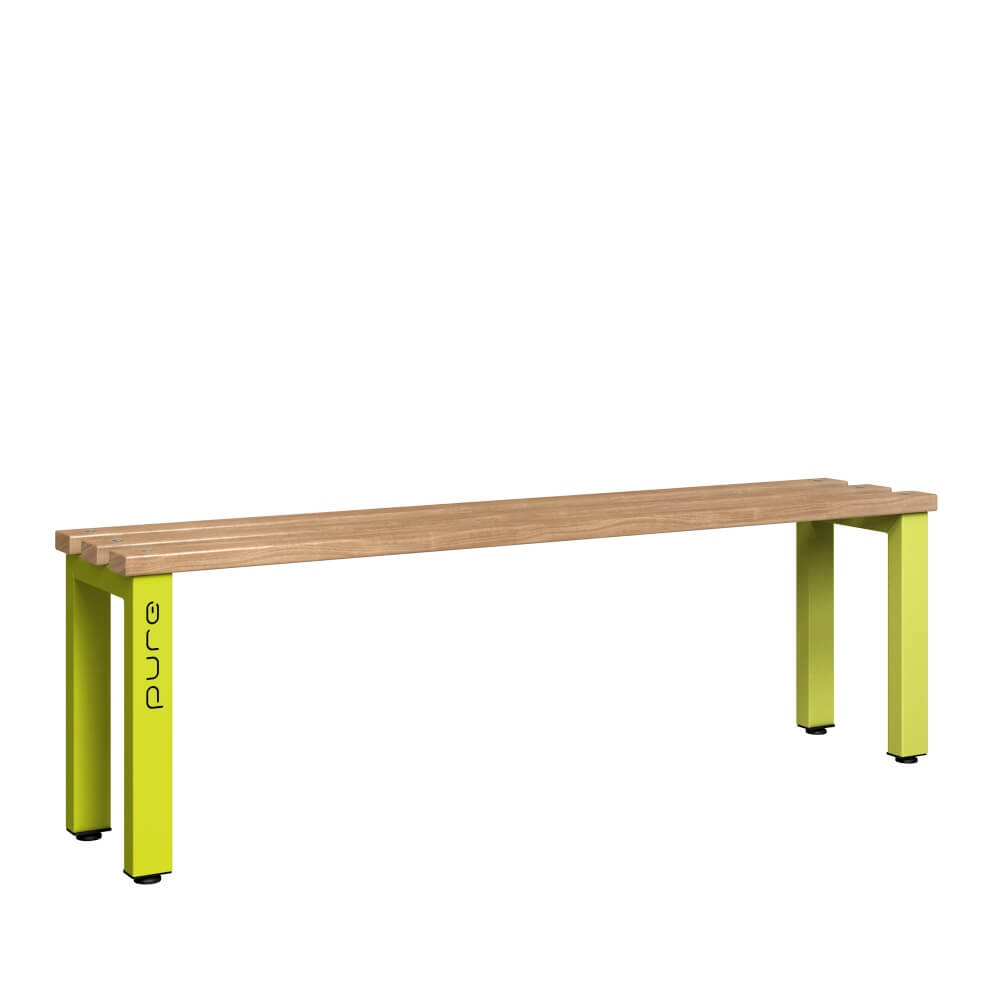 Single Sided Bench 1500mm with Wooden Slats