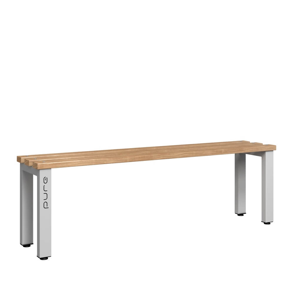 Single Sided Bench 1500mm with Wooden Slats