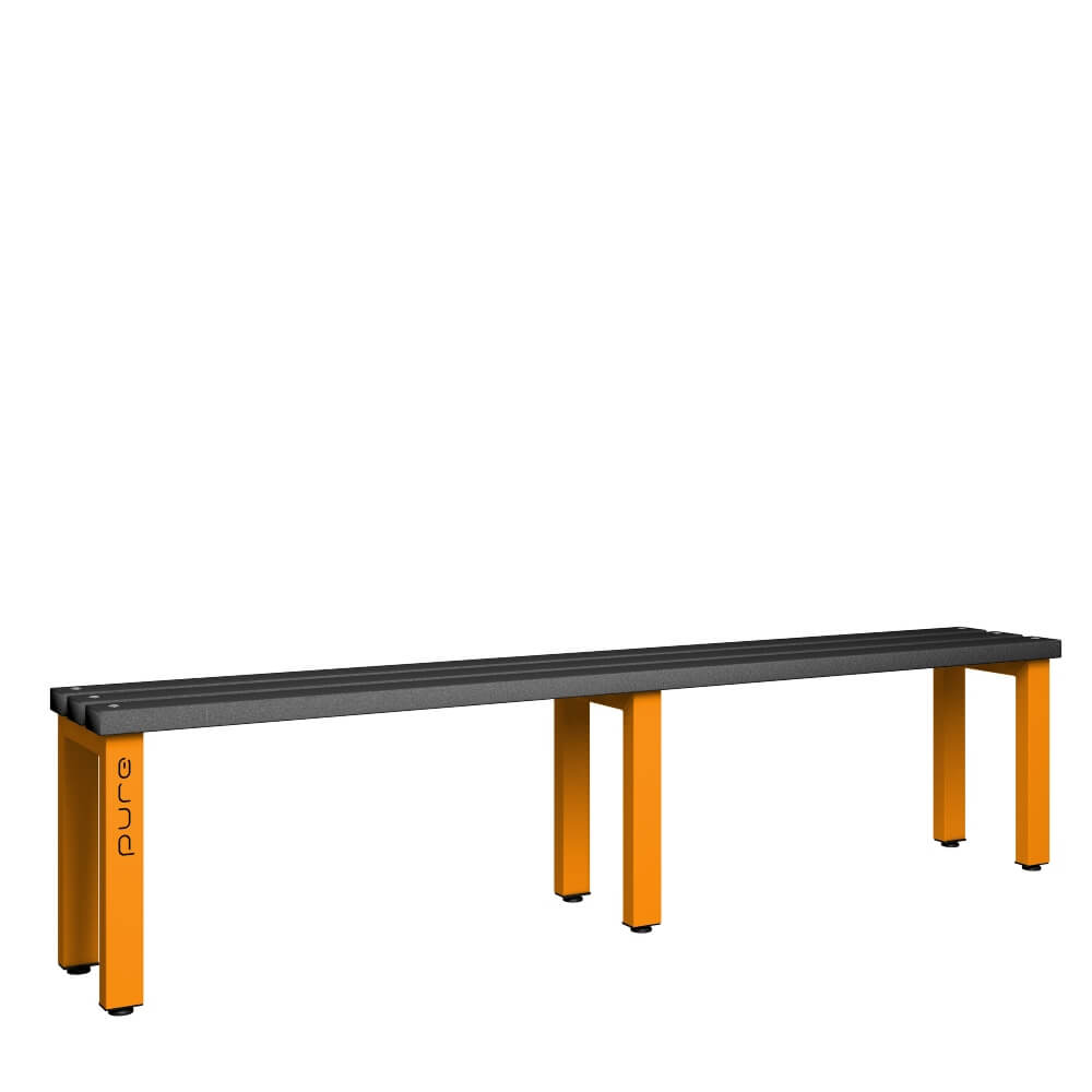 Single Sided Bench 2000mm with Polymer Slats