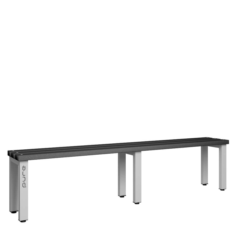 Single Sided Bench 2000mm with Polymer Slats