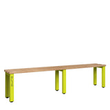 Single Sided Bench 2000mm with Wooden Slats