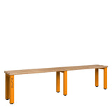 Single Sided Bench 2000mm with Wooden Slats