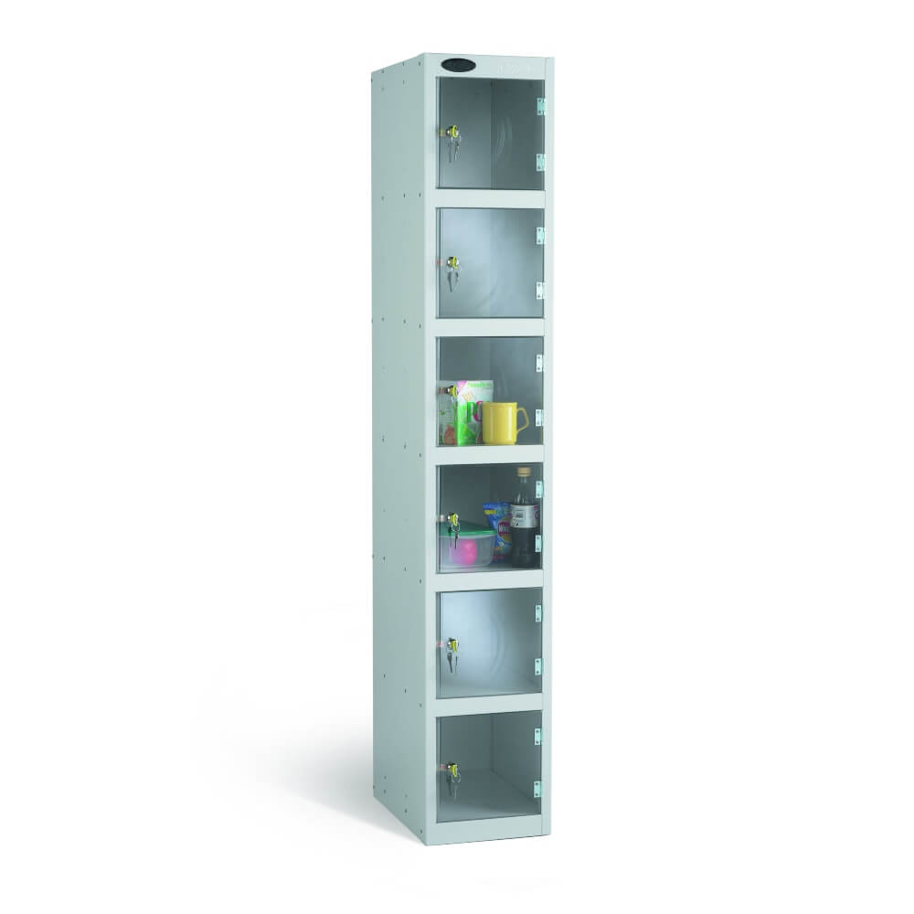 Six Compartment Anti Theft Locker With Clear Door