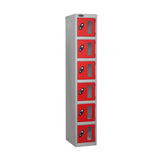 Six Compartment Anti Theft Locker With Vision Strip  - Nest Of 1