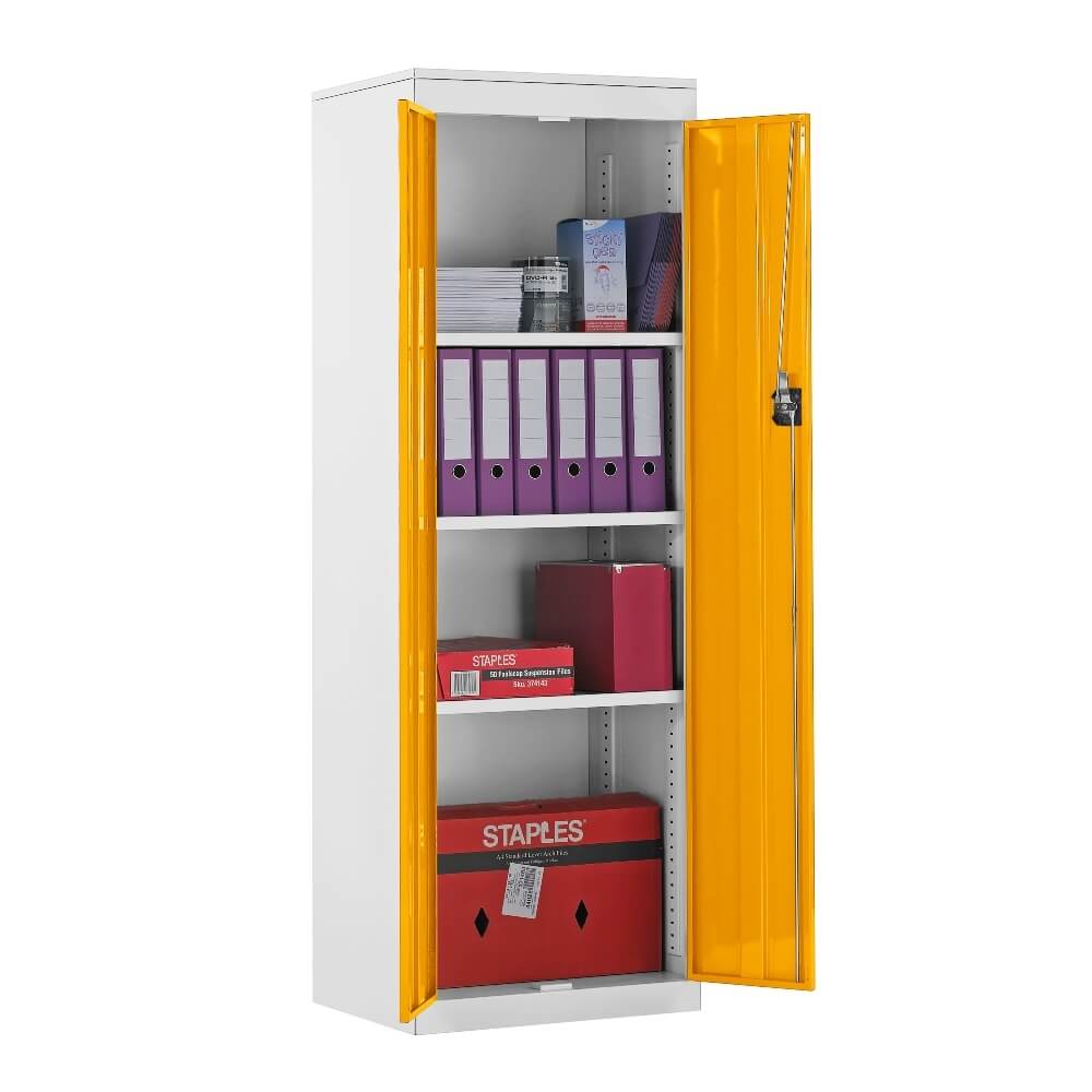 Slimline Cupboard with White Body