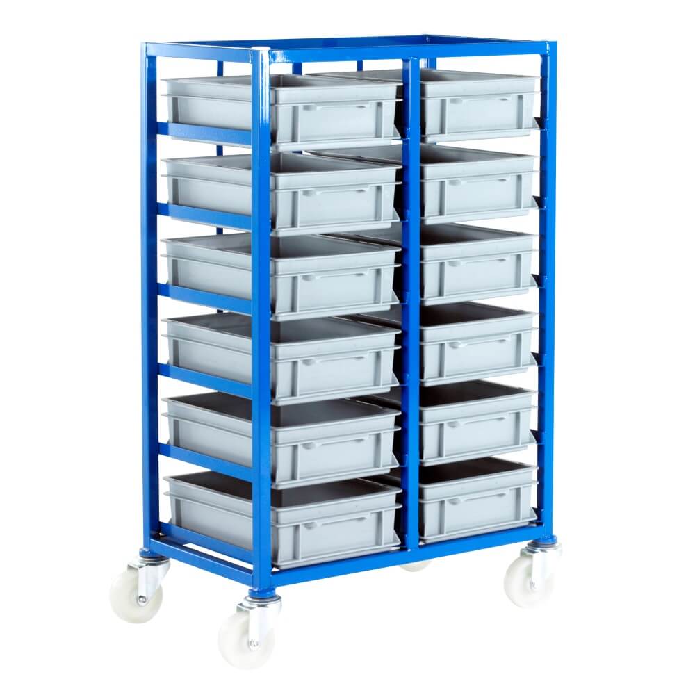 Small Parts Storage Tray Rack - 12 Trays