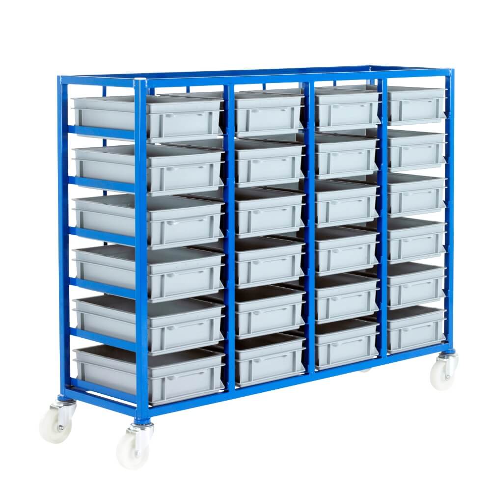 Small Parts Storage Tray Rack - 24 Trays