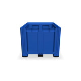 610 Litre Pallet Box with Solid Sides and 3 Skids - Blue