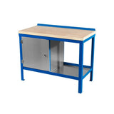 Solid Wood Top Heavy Duty Workbench with Cupboard