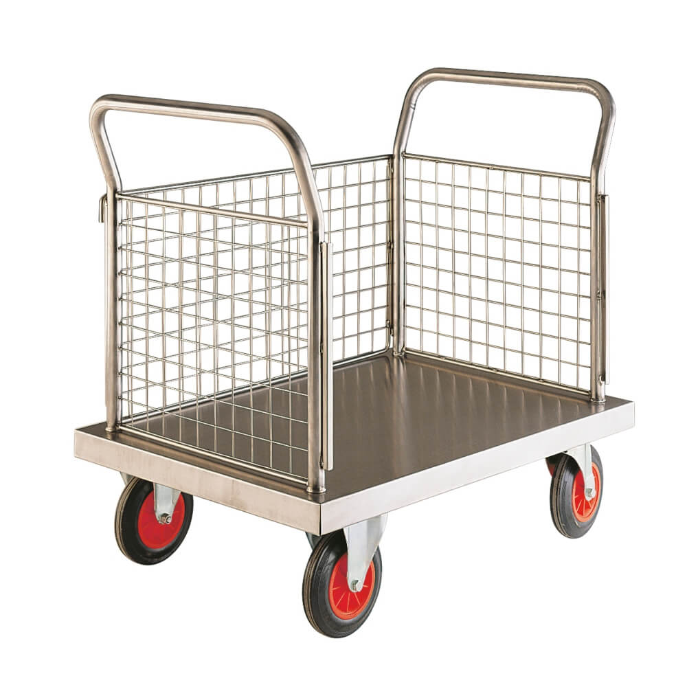 Stainless Steel Platform Truck with 3 Sides