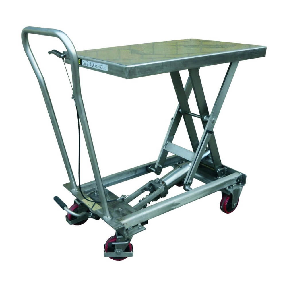 Stainless-Steel Mobile Scissor Lift Tables