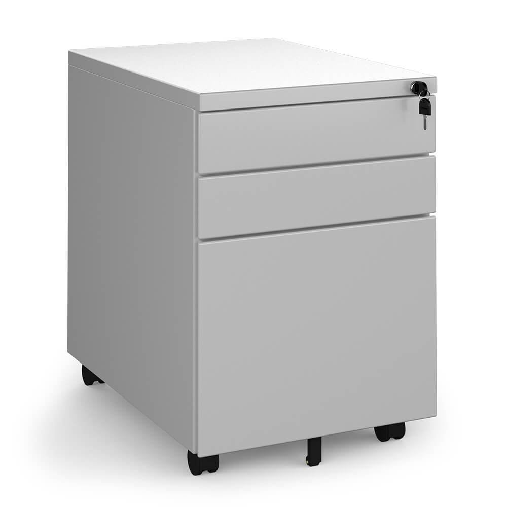 Steel 3 Drawer Wide Mobile Pedestal