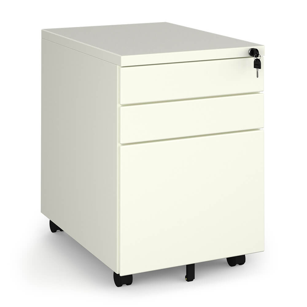 Steel 3 Drawer Wide Mobile Pedestal