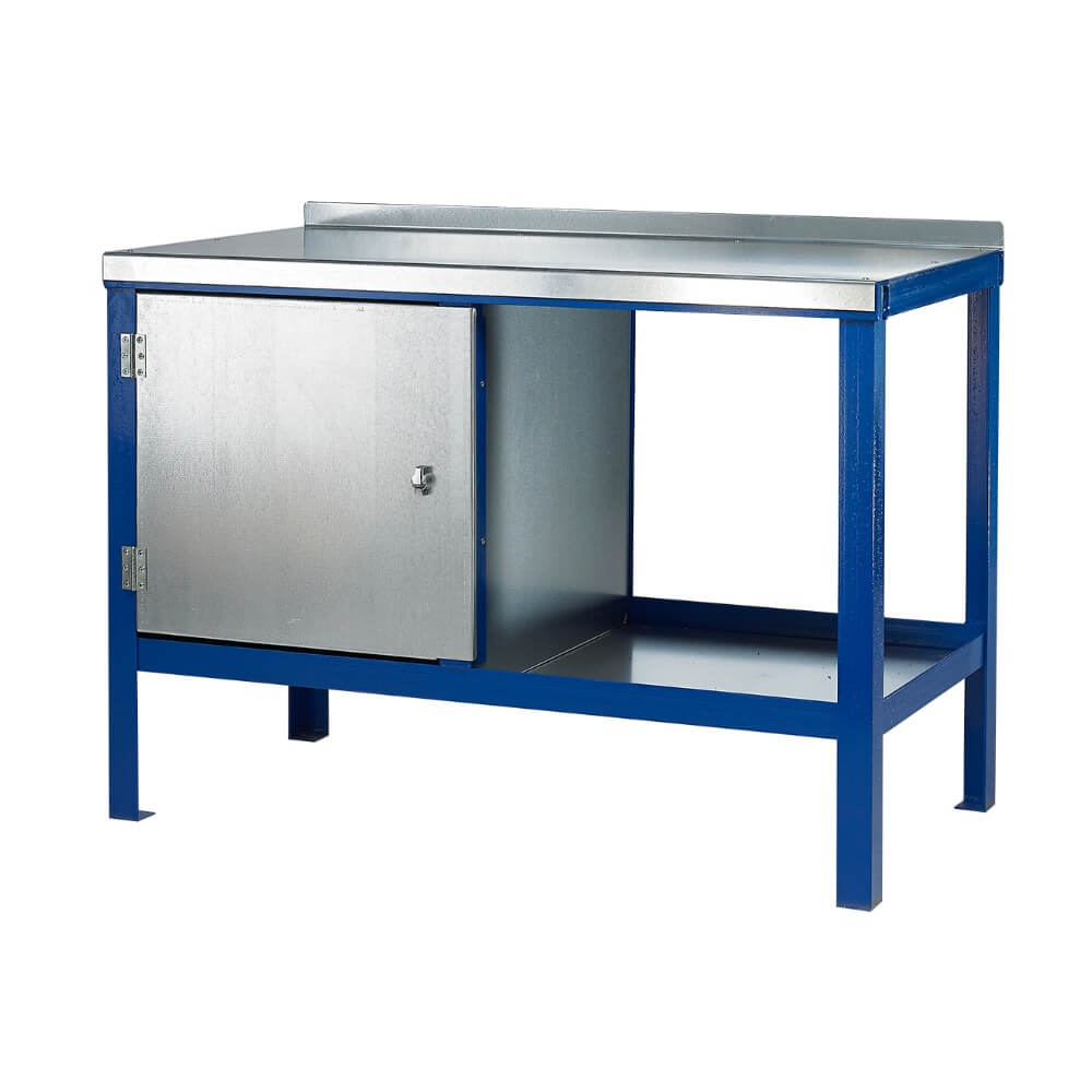 Steel Top Heavy Duty Workbench with Cupboard