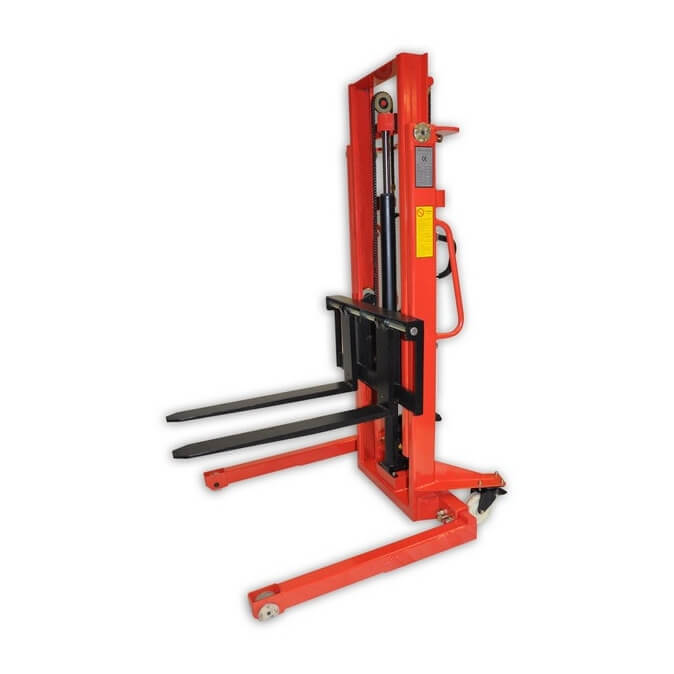Straddle Stacker with Adjustable Forks 1000kg Capacity