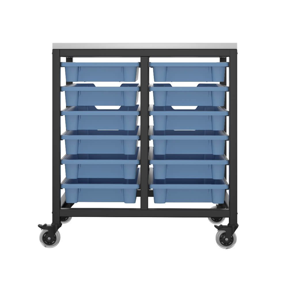 Small Tray Mobile Storage - 12 Trays