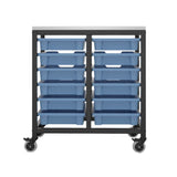 Small Tray Mobile Storage - 12 Trays