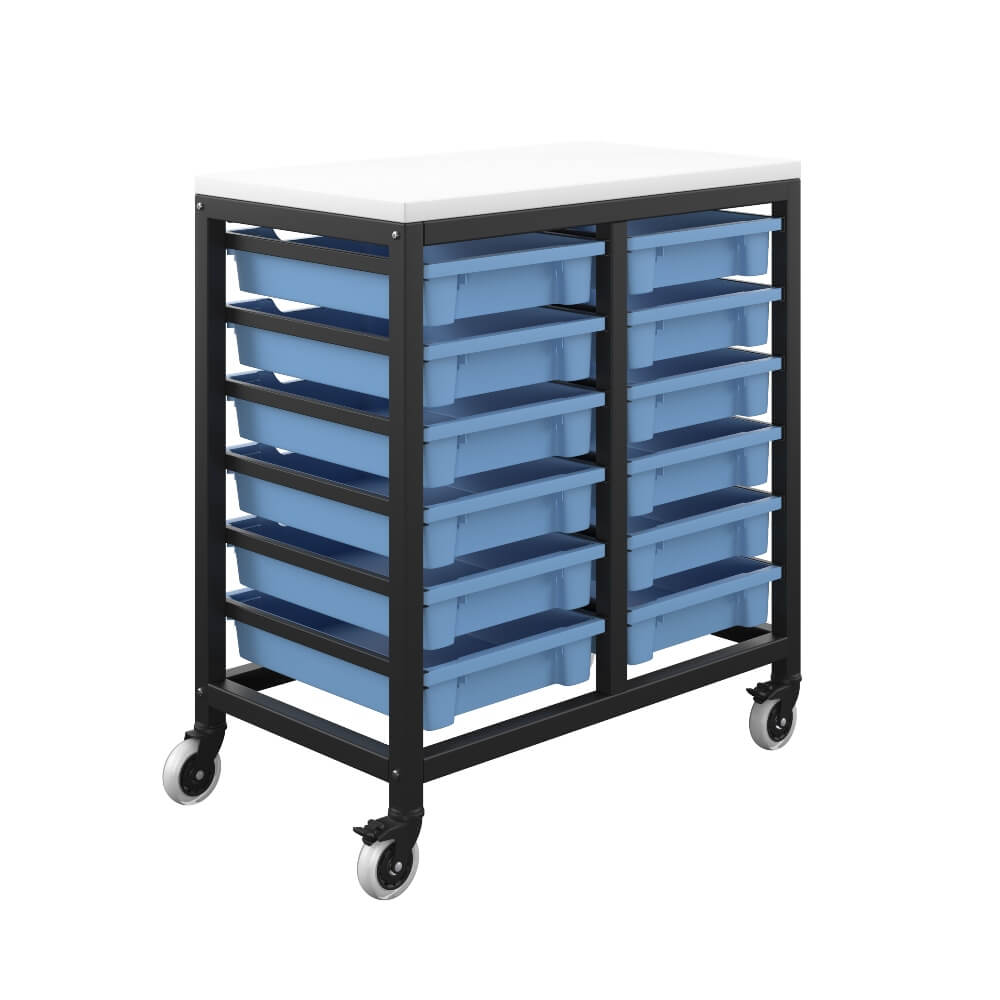 Small Tray Mobile Storage - 12 Trays