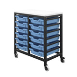 Small Tray Mobile Storage - 12 Trays