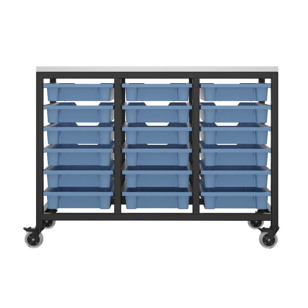 Small Tray Mobile Storage - 18 Trays