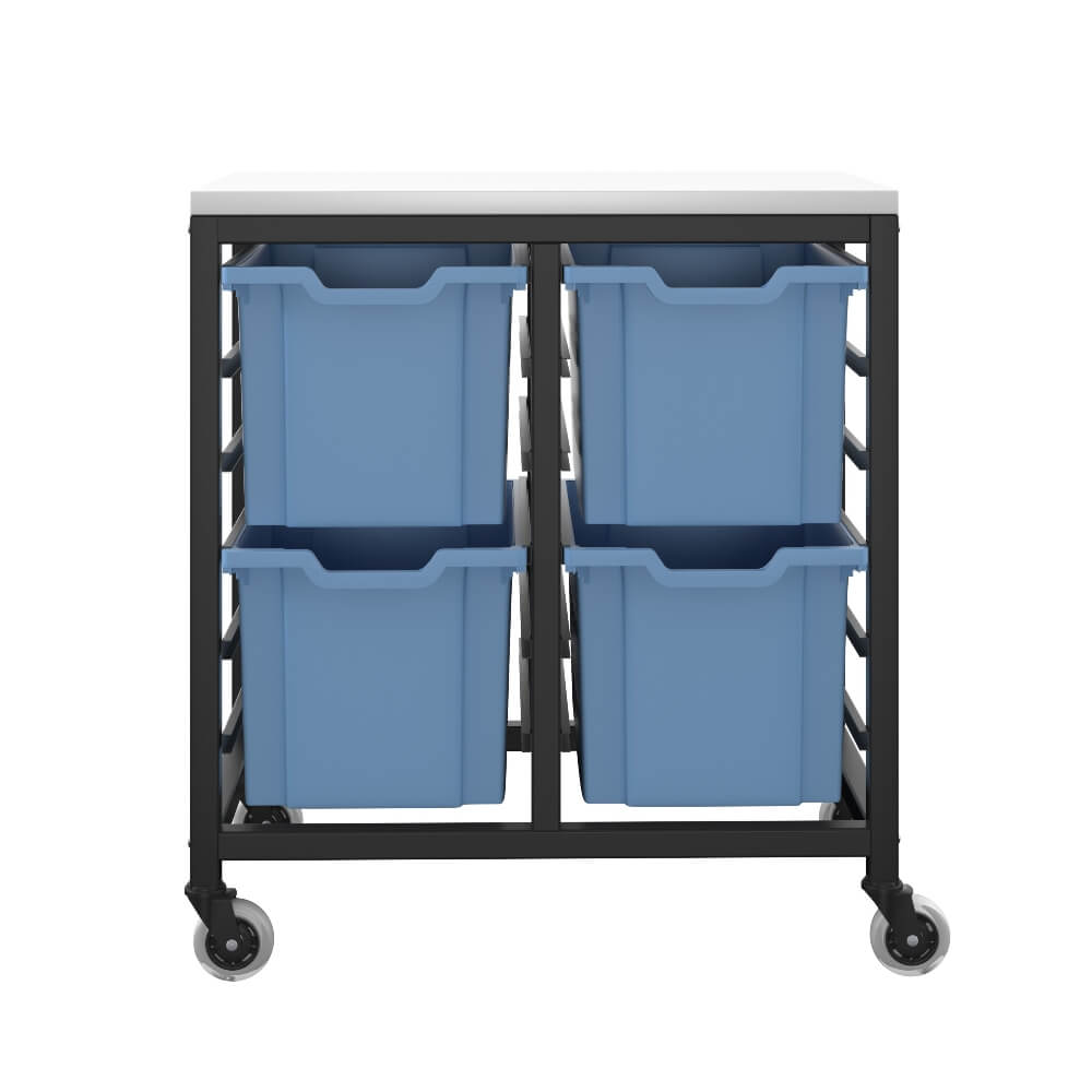 Large Tray Mobile Storage - 4 Trays