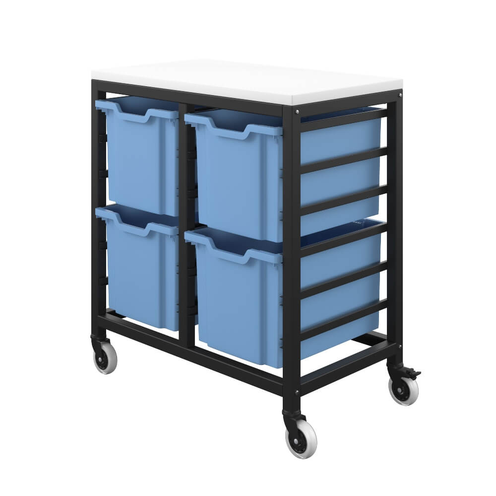 Large Tray Mobile Storage - 4 Trays