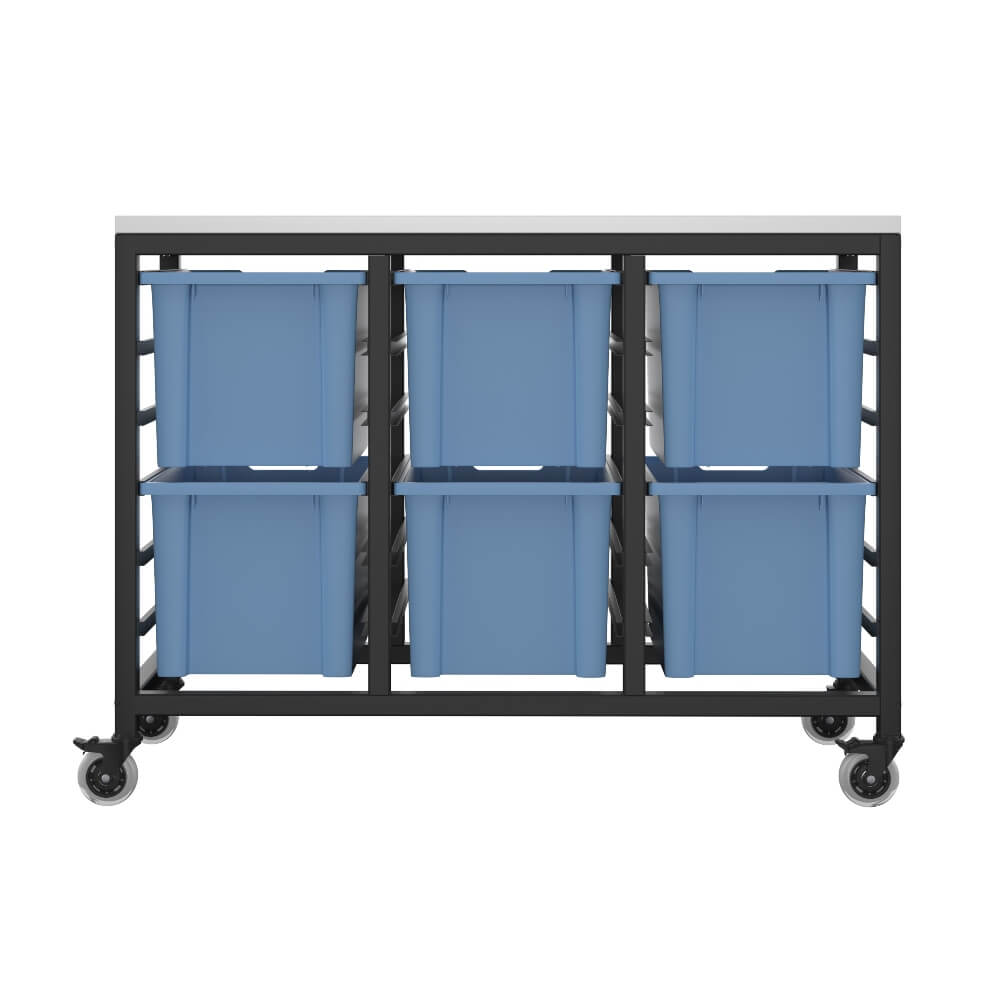 Large Tray Mobile Storage - 6 Trays