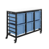 Large Tray Mobile Storage - 6 Trays