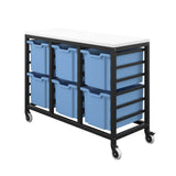 Large Tray Mobile Storage - 6 Trays