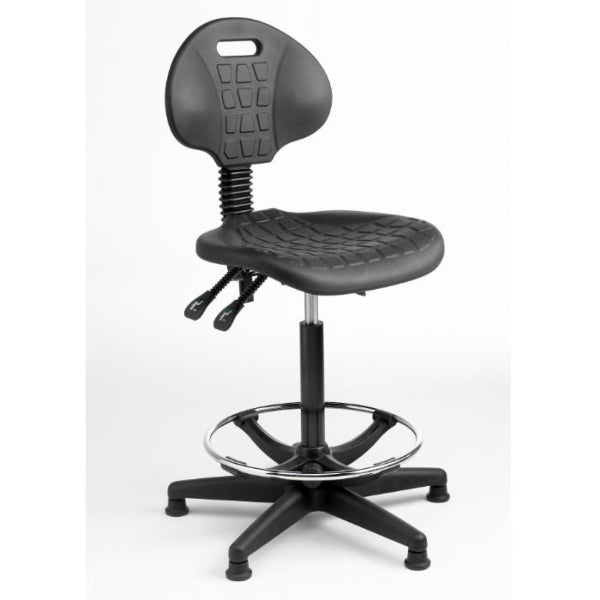 Fully Ergonomic Polyurethane Chair with Adjustable Foot Ring