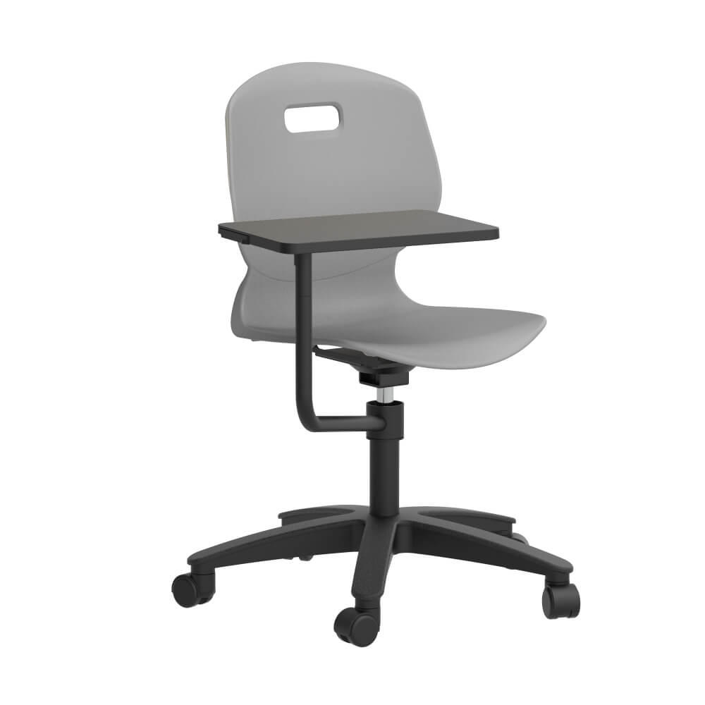 Arc Swivel Chair with Arm Tablet