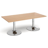 Trumpet Base Rectangular Boardroom Table for 6 People