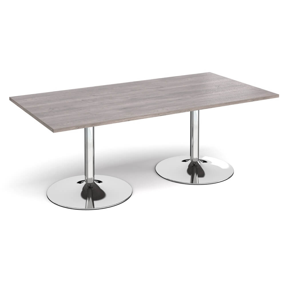 Trumpet Base Rectangular Boardroom Table for 6 People