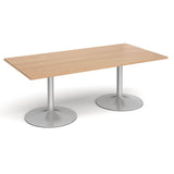 Trumpet Base Rectangular Boardroom Table for 6 People