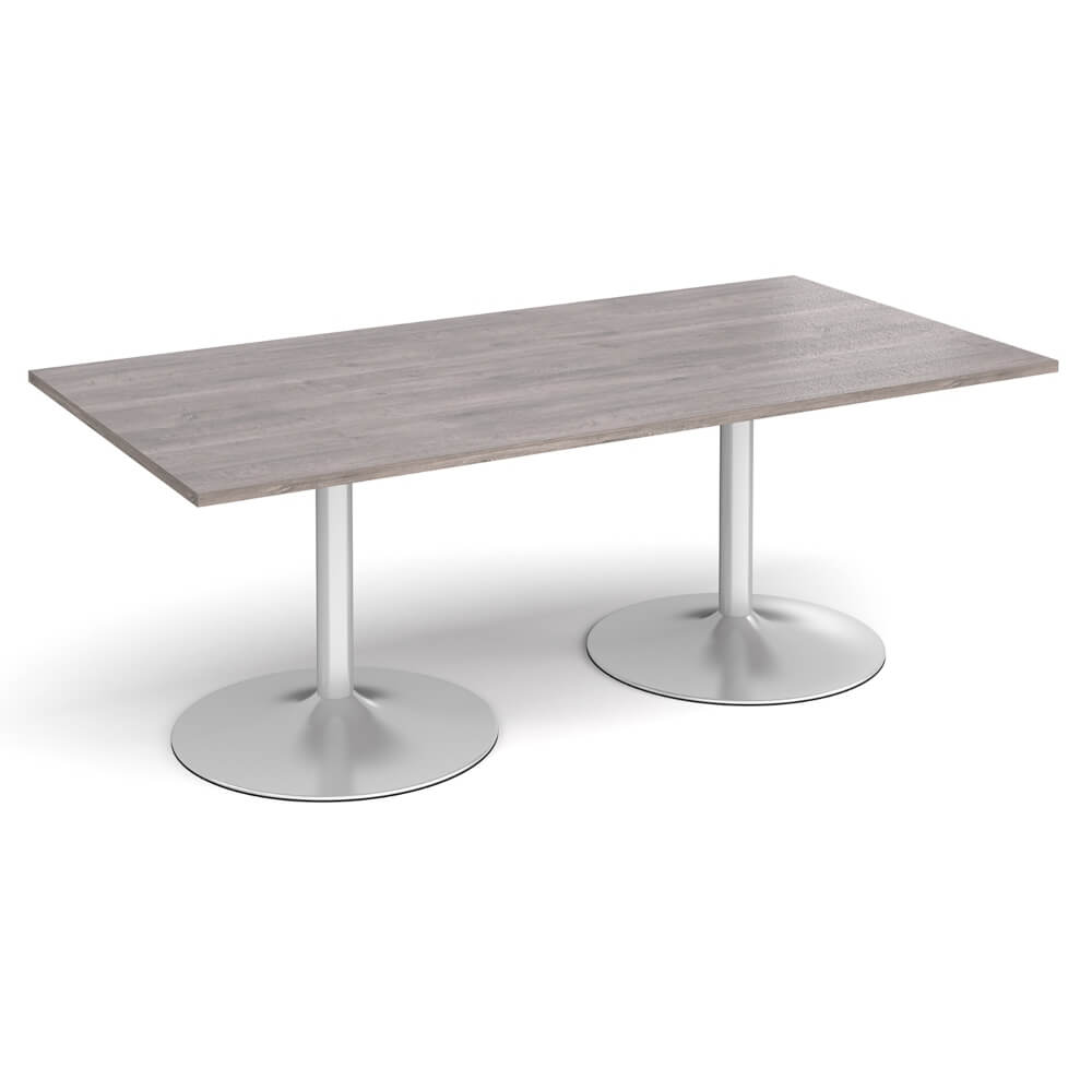 Trumpet Base Rectangular Boardroom Table for 6 People