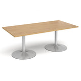 Trumpet Base Rectangular Boardroom Table for 6 People