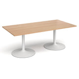 Trumpet Base Rectangular Boardroom Table for 6 People