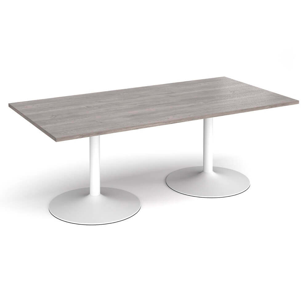 Trumpet Base Rectangular Boardroom Table for 6 People