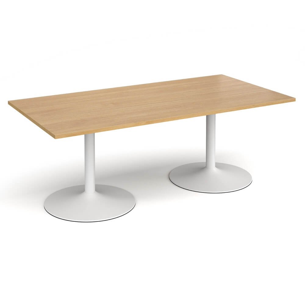 Trumpet Base Rectangular Boardroom Table for 6 People